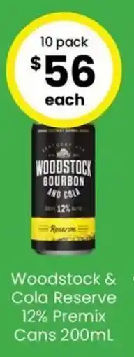 The Bottle O Woodstock & Cola Reserve offer