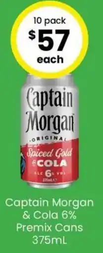 The Bottle O Captain Morgan Spiced Gold & Cola offer