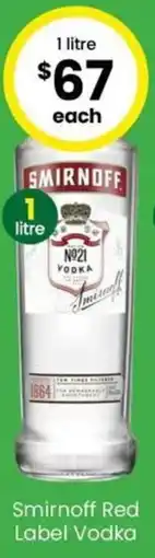 The Bottle O Smirnoff Red Label Vodka offer