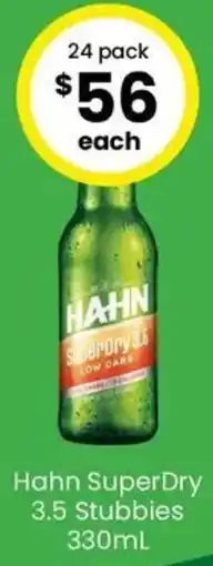 The Bottle O Hahn SuperDry 3.5 Stubbies offer