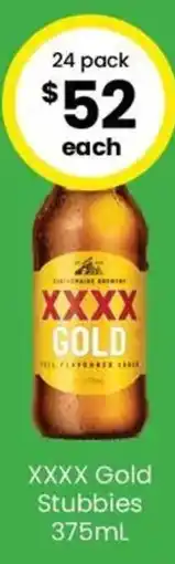 The Bottle O XXXX Gold Stubbies offer