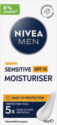Coles Nivea Men Sensitive SPF15 Moisturiser offer