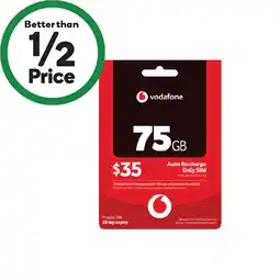 Woolworths Vodafone $35 Starter Pack† offer