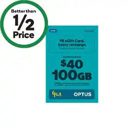 Woolworths Optus $40 SIM Starter Kit offer