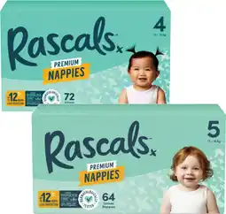 Coles Rascals Premium Jumbo Nappies-108 Pack offer