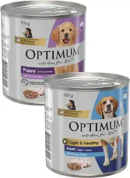 Coles Optimum Dog Food-700g offer