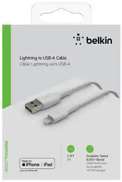 Coles Belkin USB A Lightning Cable White offer