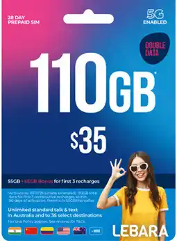 Coles Lebara $35 Starter Pack offer