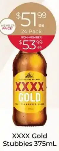 Porters XXXX Gold Stubbies offer