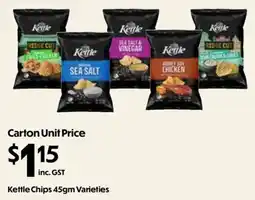 Campbells Wholesale Kettle Chips 45gm Varieties offer