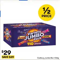BIG W Cadbury Variety Jumbo Pack offer