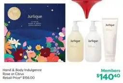 National Pharmacies Jurlique Hand & Body Indulgence Rose or Citrus offer