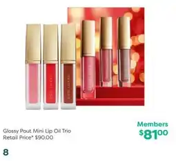 National Pharmacies Glossy Pout Mini Lip Oil Trio offer