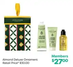 National Pharmacies L'Occitane Almond Deluxe Ornament offer