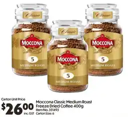 C-Store Distribution Moccona Classic Medium Roast Freeze Dried Coffee offer