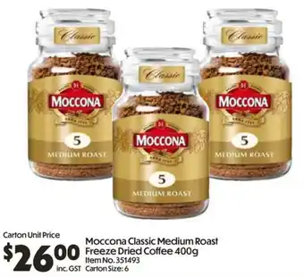 Moccona Classic Medium Roast Freeze Dried Coffee