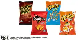 C-Store Distribution Cheetos, Doritos or Burger Rings Selected Varieties offer