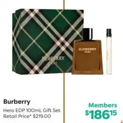 National Pharmacies Burberry Hero EDP 100mL Gift Set offer