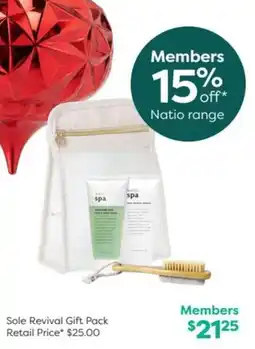 National Pharmacies Sole Revival Gift Pack Natio spa offer