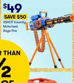 BIG W XSHOT Insanity Motorised Rage Fire offer