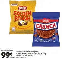 C-Store Distribution Nestlé Golden Rough or Crunch Choc with Rice Crisps offer