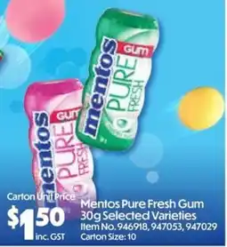 C-Store Distribution Mentos Pure Fresh Gum offer