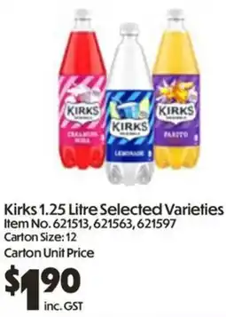 C-Store Distribution Kirks 1.25 Litre Selected Varieties offer