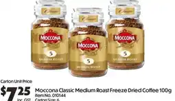 C-Store Distribution Moccona Classic Medium Roast Freeze Dried Coffee offer