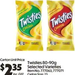 C-Store Distribution Twisties Selected Varieties offer