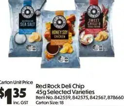 C-Store Distribution Red Rock Deli Chip 45g Selected Varieties offer
