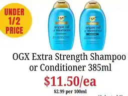 Farmer Jack's OGX Extra Strength Shampoo or Conditioner offer