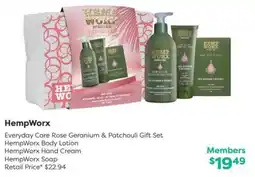 National Pharmacies HempWorx Everyday Care Rose Geranium & Patchouli Gift Set offer