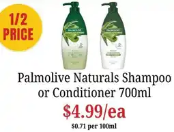 Farmer Jack's Palmolive Naturals Shampoo or Conditioner offer