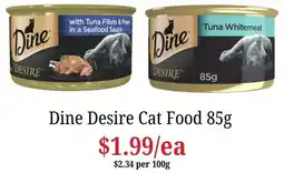 Farmer Jack's Dine Desire Cat Food offer