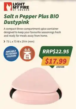 Tentworld Light My Fire Salt n Pepper Plus BIO Dustypink offer