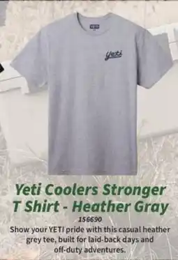 Tentworld Yeti Coolers Stronger T Shirt - Heather Gray offer