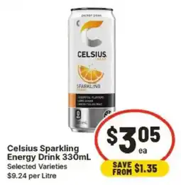 IGA Celsius Sparkling Energy Drink offer