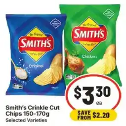 IGA Smith's Crinkle Cut Chips Selected Varieties offer