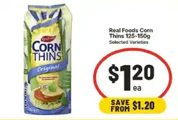 IGA Real Foods Corn Thins Original offer
