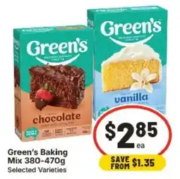 IGA Green's Baking Mix offer