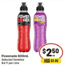 IGA Powerade 600mL Selected Varieties offer