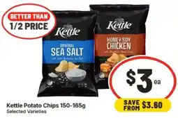 IGA Kettle Potato Chips Selected Varieties offer