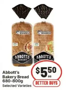 IGA Abbott's Bakery Bread offer