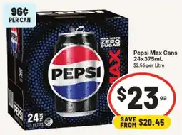 IGA Pepsi Max Cans offer
