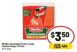 IGA Multix Drawtighted Extra Large Garden Bags offer