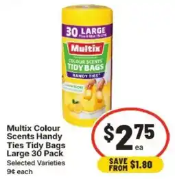 IGA Multix Colour Scents Handy Ties Tidy Bags offer