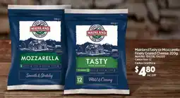 Campbells Wholesale Mainland Tasty or Mozzarella Finely Grated Cheese offer