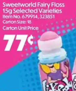 Campbells Wholesale Sweetworld Fairy Floss offer