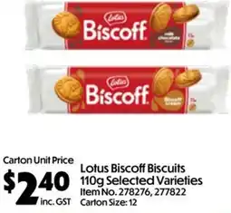 Campbells Wholesale Lotus Biscoff Biscuits Selected Varieties offer