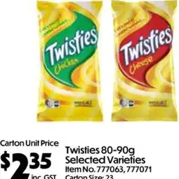 Campbells Wholesale Twisties Selected Varieties offer